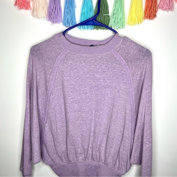 Out From Under Urban Outfitters Purple Lavender Batwing Slouchy Boho Top XS - Picture 4 of 14